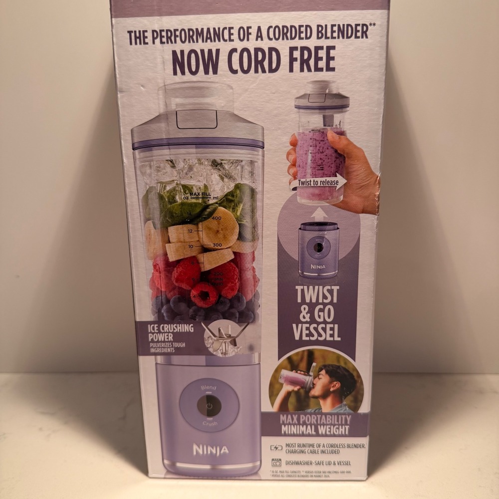 Ninja Blast Max Cordless Portable Blender 20 Oz. Rechargable Auto-IQ One Touch - Picture 4 of 12